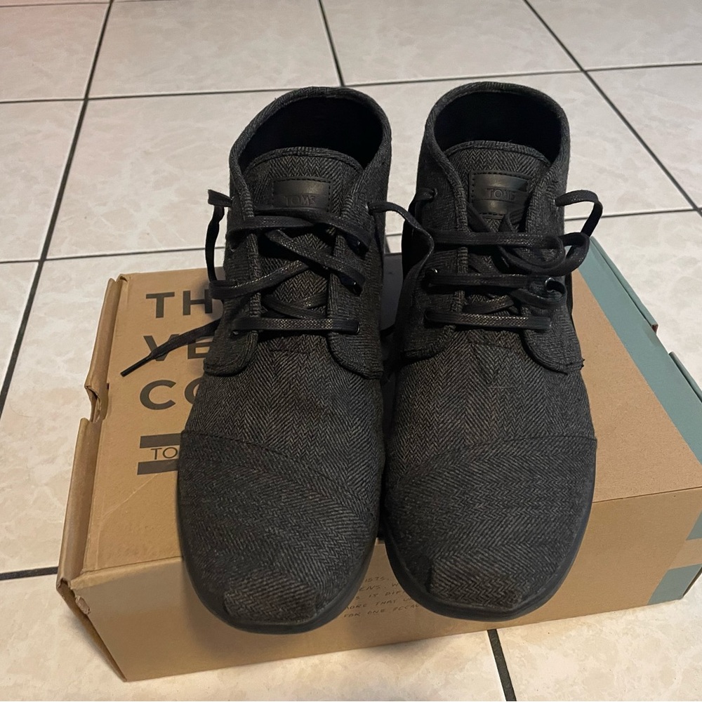 Toms herringbone cupsole chukka charcoal grey size 11.5